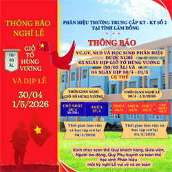 🎉 THÔNG BÁO NGHỈ LỄ – GIỖ TỔ HÙNG VƯƠNG, 30/4 VÀ 1/5 